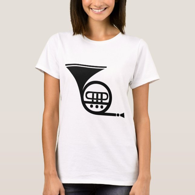 T-shirts Corno Francês - Preto (Frente)