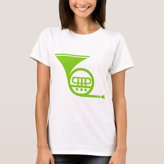 T-shirts Corno Francês - Verde Marciano (Frente)