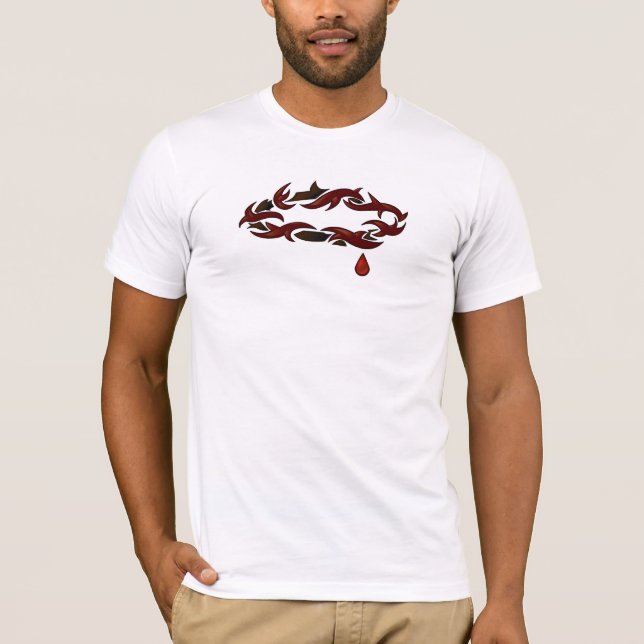 T-shirts Coroa de espinhos brancos (Frente)