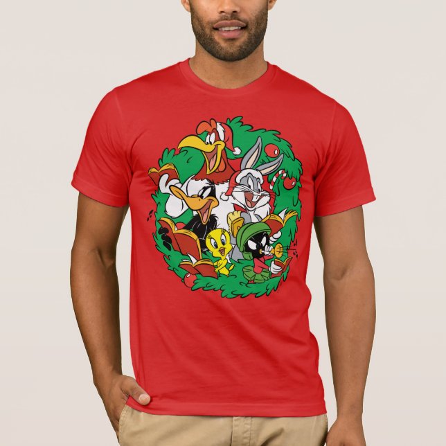 T-shirts Coroa de Natal do Grupo LOONEY TUNES™ (Frente)