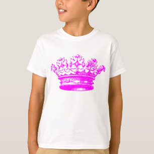 T-shirts Coroa do vintage - magenta
