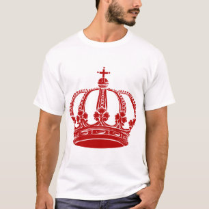 T-shirts Coroa real 02 - vermelho do rubi