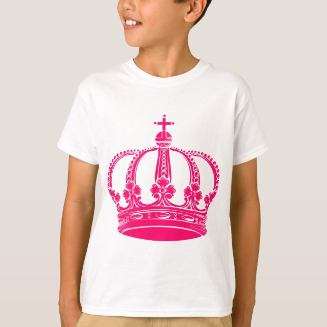 T-shirts Coroa Real 02 - Vermelho Neon (Frente)