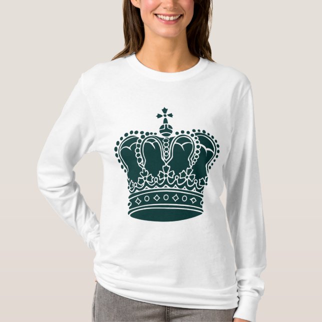 T-shirts Coroa Real - Verde Escuro (Frente)