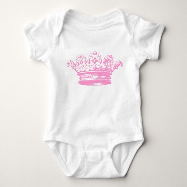 T-shirts Coroa Vintage - Rosa (Frente)
