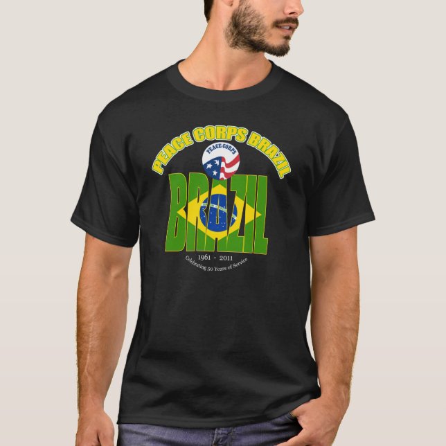 T-shirts Corpo de paz Brasil, T escuro #3 (Frente)