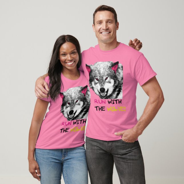 T-shirts Corra com os lobos (Unissex)