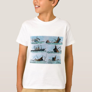 T-shirts Corrediça de lanterna mágica de naufrágio titâ