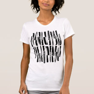 T-shirts Cortado e cortado - preto
