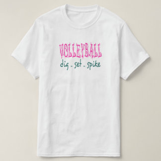 T-shirts Corte de Volei Definir Arremesso (rosa/verde)
