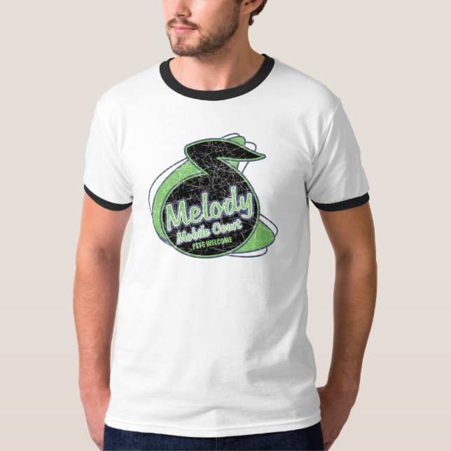T-shirts Corte do móbil da melodia (Frente)