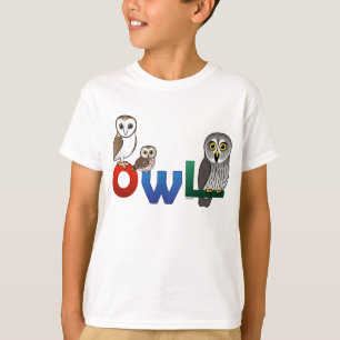 T-shirts Coruja colorida