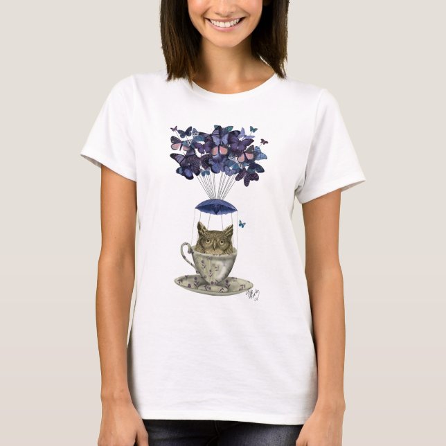 T-shirts Coruja No Teacup (Frente)