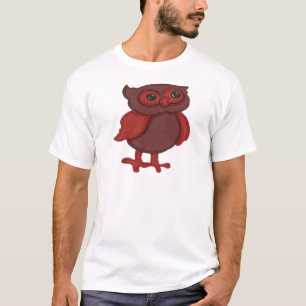 T-shirts Coruja vermelha bonito