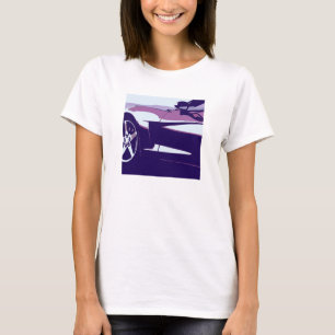 T-shirts Corvette Pop Art Roxo