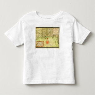 T-shirts Costa do golfo do mapa unido de StatesPanoramic