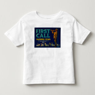 T-shirts Costela de LabelContra da caixa da pera da