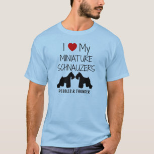T-shirts Costume Adoro Meus Schnauzers Miniatura
