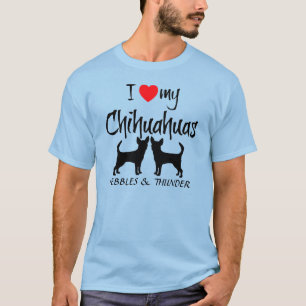 T-shirts Costume Amo Meus Dois Chihuahuas