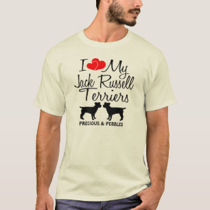T-shirts Costume Amo Os Meus Dois Terristas Jack Russell