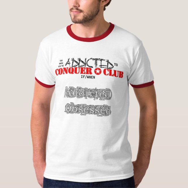 T-shirts Costume viciado/obcecado (Frente)