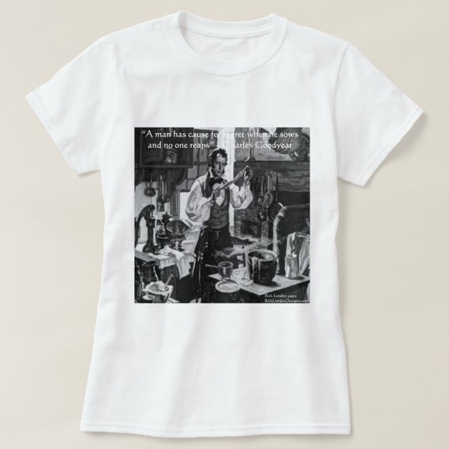 T-shirts Cota de Sabedoria de Chales Goodyear (Frente do Design)