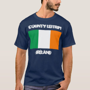 T-shirts County Leitrim, Irlanda com pavilhão irlandês