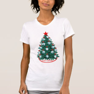 T-shirts Cowboy Cowgirl Fazendo Ornamento de Árvore de Nata