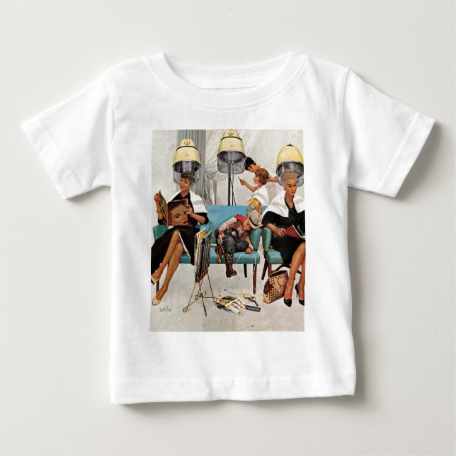 T-shirts Cowboy dormindo no salão de beleza (Frente)