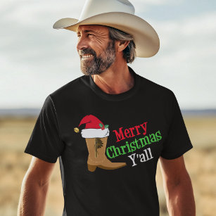 T-shirts Cowboy Feliz Natal Yall