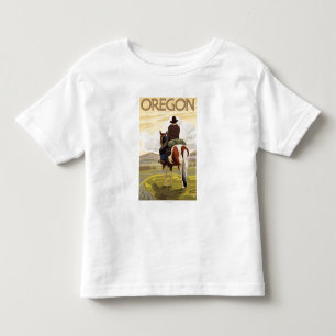 T-shirts Cowboy na Poster de Viagens vintage Horseback