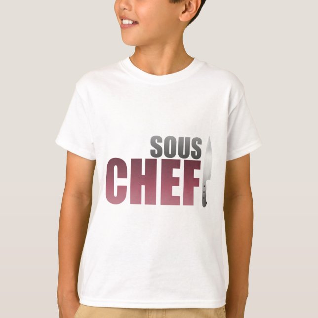 T-shirts Cozinheiro chefe vermelho de Sous (Frente)