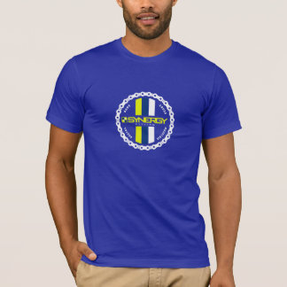 T-shirts Crachá no meio azul