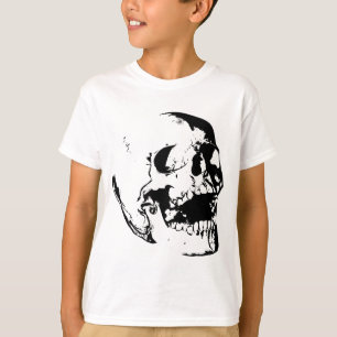 T-shirts Crânio branco preto