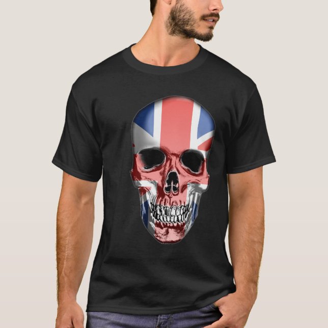 T-shirts Crânio britânico (Frente)