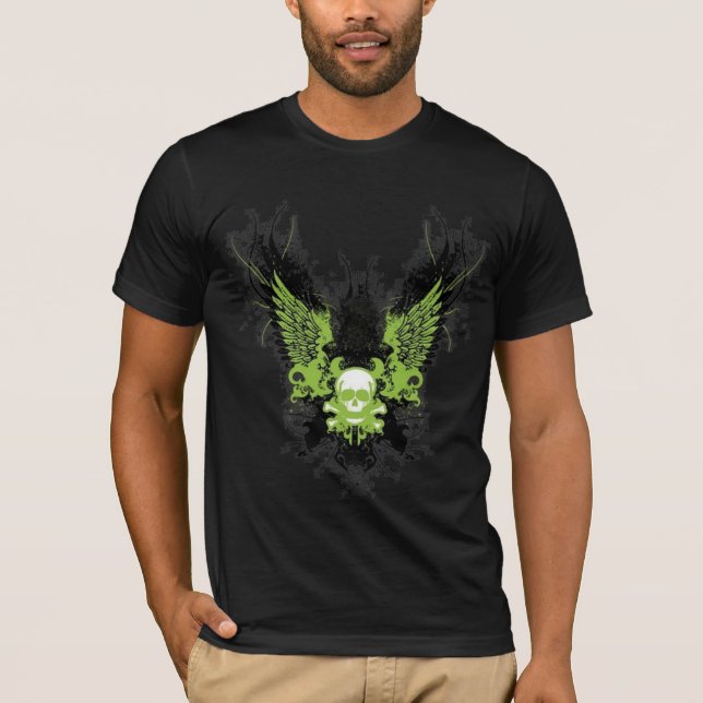 T-shirts Crânio com asas (Frente)