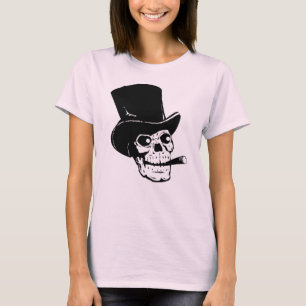 T-shirts Crânio com camisola de alças do charuto