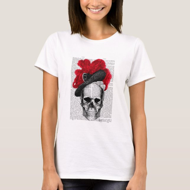 T-shirts Crânio com Red Hat (Frente)