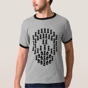 T-shirts Crânio da xadrez