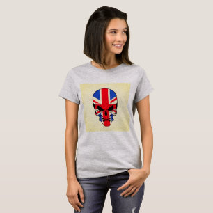 T-shirts Crânio de Bandeira Britânico