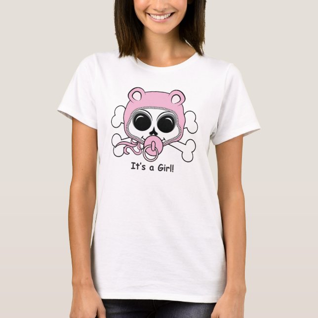T-shirts Crânio de Menina Bonita (Frente)