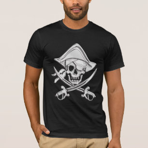 T-shirts Crânio de Pirata Cromo