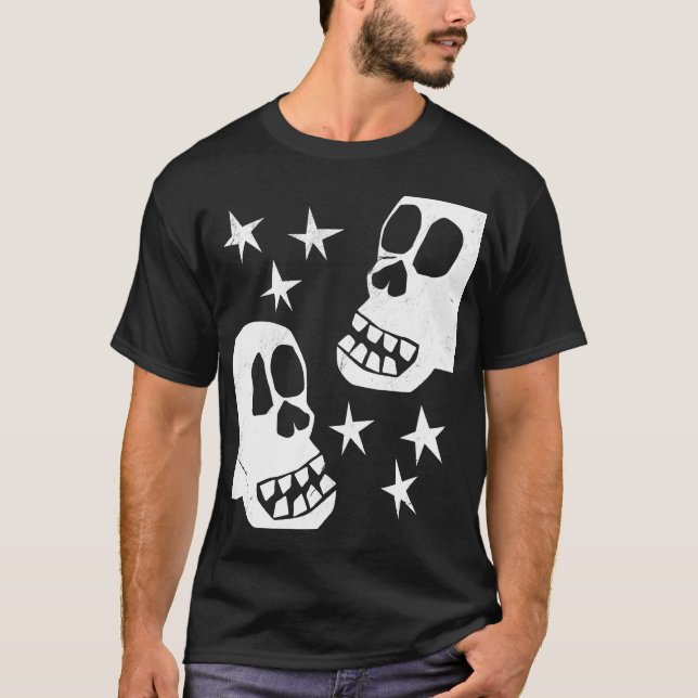 T-shirts Crânio Diâmetro De Los Muertos o Dia das Bruxas (Frente)