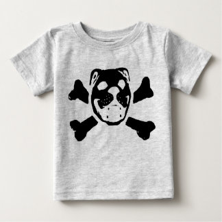 T-shirts Crânio do buldogue para o bebê