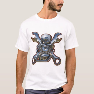 T-shirts crânio do motociclista