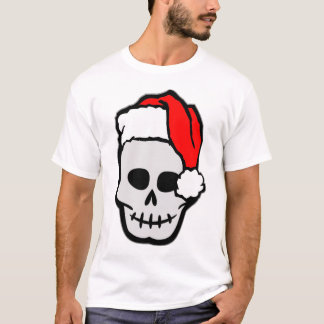 T-shirts Crânio do papai noel do Natal