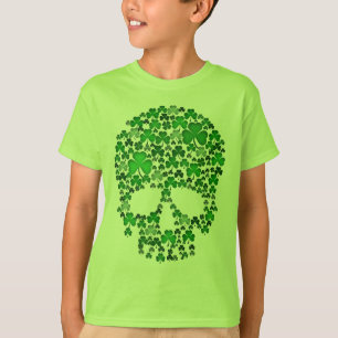 T-shirts Crânio dos trevos do Dia de São Patrício