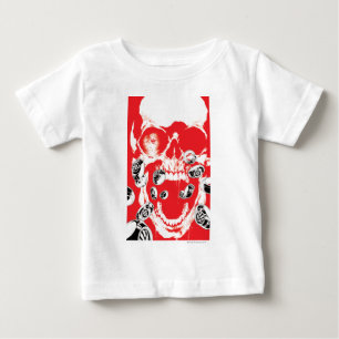 T-shirts Crânio e anéis - vermelho
