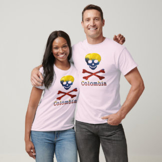 T-shirts Crânio e Crossbones Colombianos