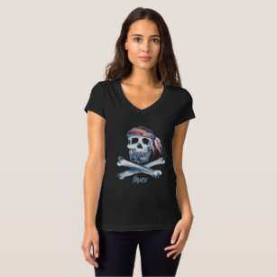 T-shirts Crânio e Crossbones do pirata